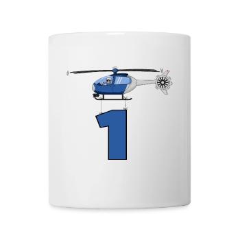 Hubschrauber 1. Geburtstag - Tasse - Weiß - Vorne