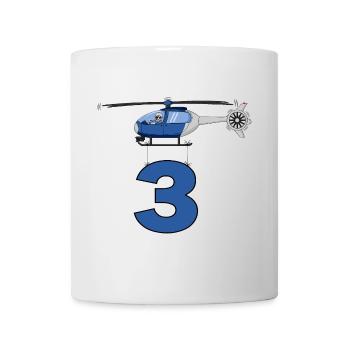 Hélicoptère 3ème anniversaire - Mug blanc - blanc - Devant