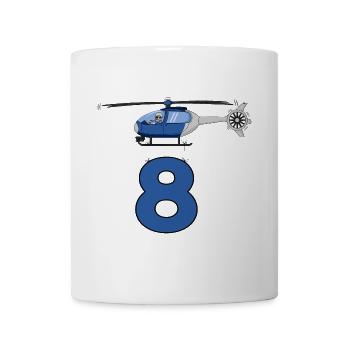 Helicopter 8th birthday - Mug - white - Front