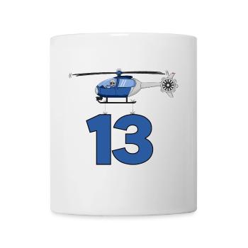 Helicopter 13th birthday - Mug - white - Front