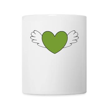 green heart green hearts couples gift - Mug - white - Front