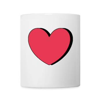 Saint-Valentin cœur rouge, st.valentin - Mug blanc - blanc - Devant