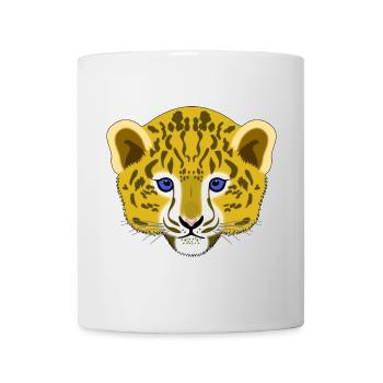 Panther Leopard Jaguar Baby Head - Mug - white - Front