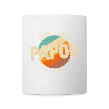 Papou la légende - Mug blanc - blanc - Devant