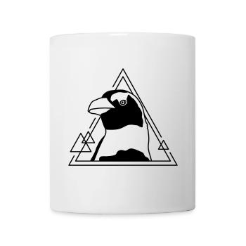 Penguin in geometric design - Mug - white - Front