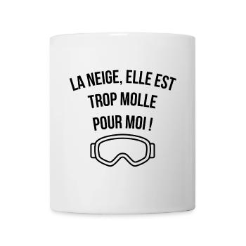 ski, station de ski, domaine skiable - Mug blanc - blanc - Devant