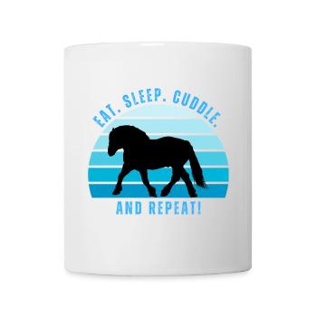 Kaltblut im Trob - Coucher de soleil dans un style rétro - Mug blanc - blanc - Devant
