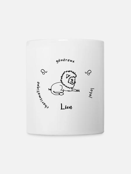 Lion signe du zodiaque - astrologique - Mug blanc - blanc