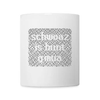 Schwoaz is colorful gmua - black is colorful enough - Mug - white - Front