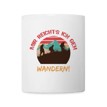 Wandererpfad Retro Sonnenuntergang - Tasse - Weiß - Vorne