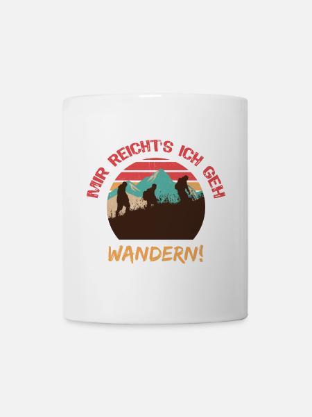 Wandererpfad Retro Sonnenuntergang - Tasse - Weiß