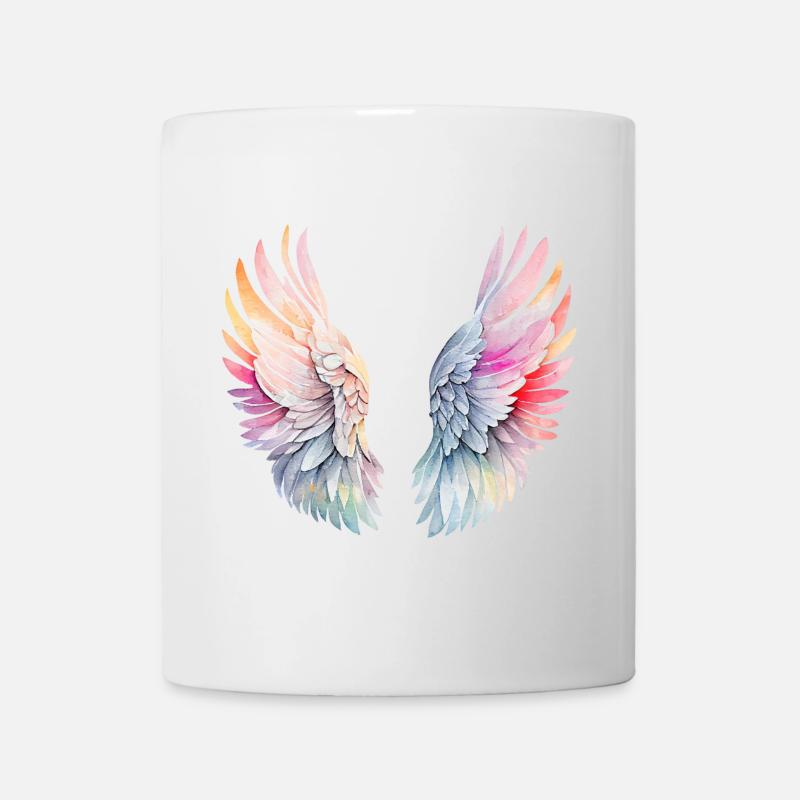 Ailes d'Ange Arc-en-ciel Angelwings - Mug blanc - blanc