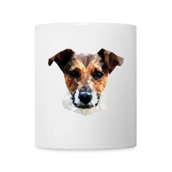 Jack Russell Terrier Hund Polygon - Tasse - Weiß - Vorne