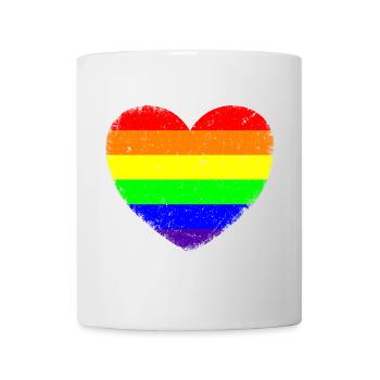 LGBTQ Heart | In vintage style - Mug - white - Front