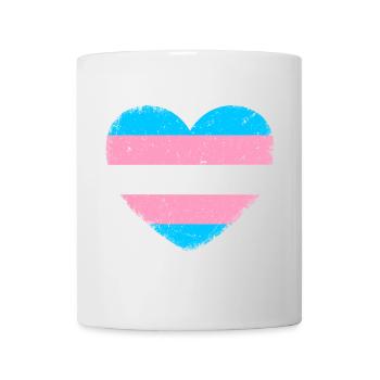 Trans* Heart | In vintage style - Mug - white - Front