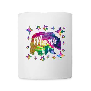 Mama Bär Batik Tie Dye - Tasse - Weiß - Vorne