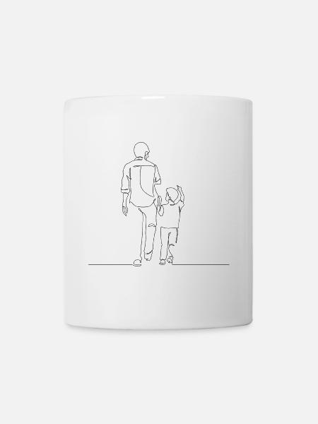 Father's Day Line Art - Father Day - Mug - white