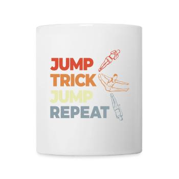 Trampolinspringen Vintage Look - Tasse - Weiß - Vorne