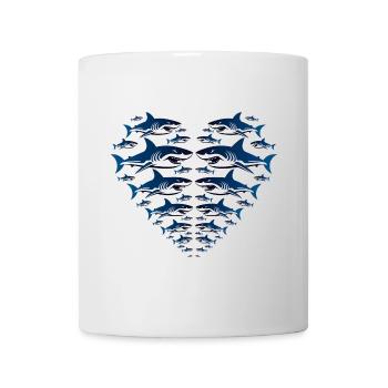 Shark Heart - Mug blanc - blanc - Devant