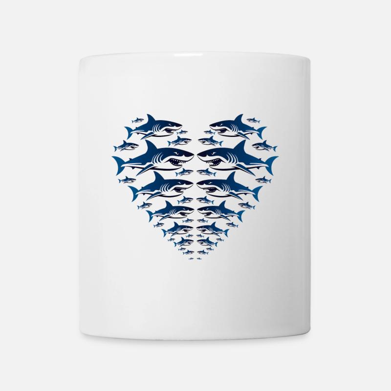 Shark Heart - Tasse - Weiß