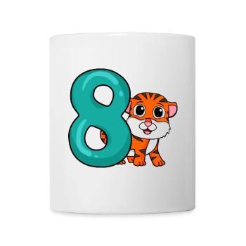 8 Birthday 8 years old with animal motif - eight - Mug - white - Front