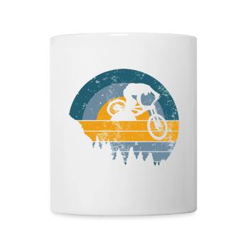 Sunset MTB Jump Silhouette - Tasse - Weiß - Vorne