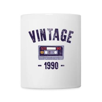 Vintage 1990 Cassette Design - Mug blanc - blanc - Devant