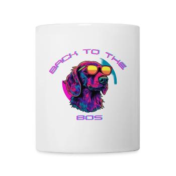 Retro Sonnenbrille Hund Design - Tasse - Weiß - Vorne