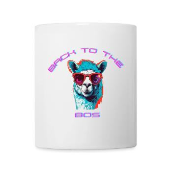Casual llama with sunglasses retro design - Mug - white - Front