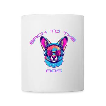 Neon Animal DJ T-Shirt Design - Tasse - Weiß - Vorne