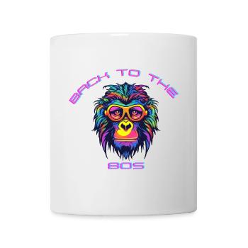 Psychedelischer Gorilla mit Sonnenbrille - Tasse - Weiß - Vorne