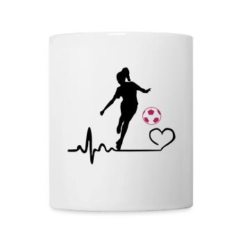 Fußballerin Herzschlag - Tasse - Weiß - Vorne