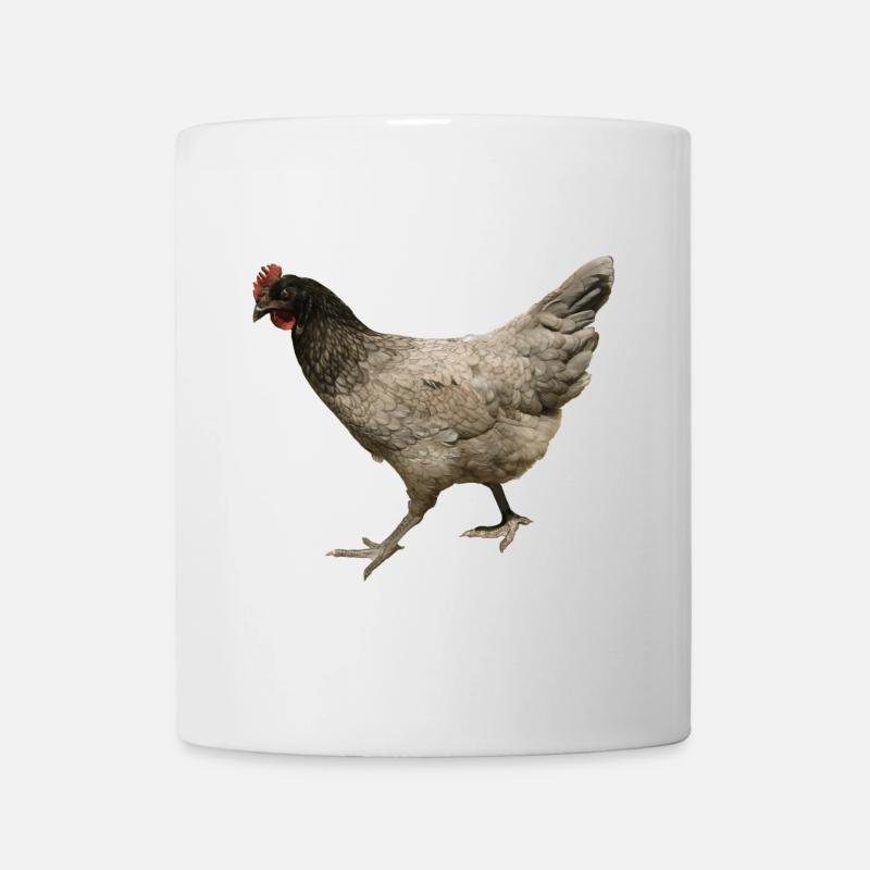 graues Huhn - Tasse - Weiß