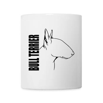 Bull Terrier Profil Hunde Hund Wilsigns - Tasse - Weiß - Vorne