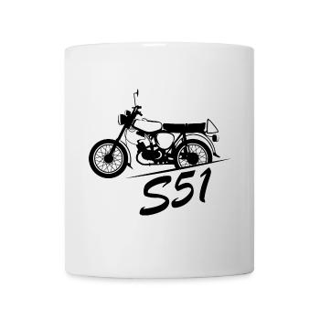 simson s51 Legende Moped DDR Nostalgie Logo icon - Tasse - Weiß - Vorne