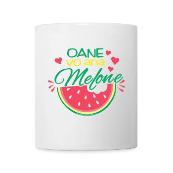 oane vo ana Melone - eine von einer Melone - Tasse - Weiß - Vorne