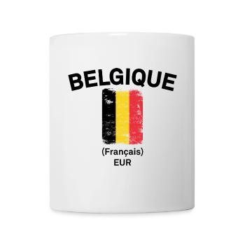 Belgian Flag Grunge Stripe - Mug - white - Front