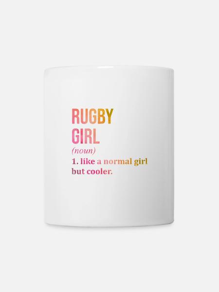 Citation amusante de Rugby Girl - Mug blanc - blanc