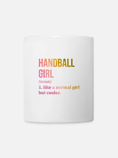 Citation drôle de fille de handball - Mug blanc - blanc