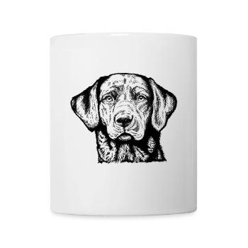 Labrador Retriever Portrait sw - Tasse - Weiß - Vorne