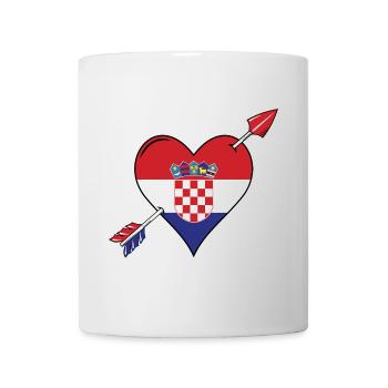 Croatia flag heart in love - Mug - white - Front