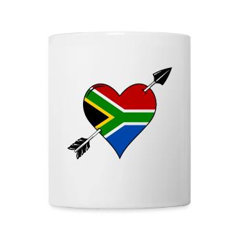 South Africa flag heart in love - Mug - white - Front