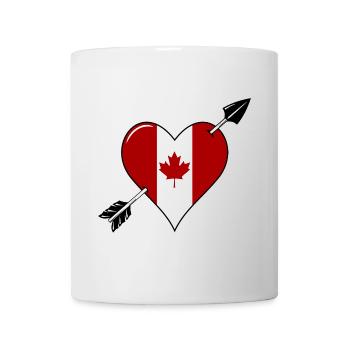 Kanada Flagge Herz verliebt - Tasse - Weiß - Vorne