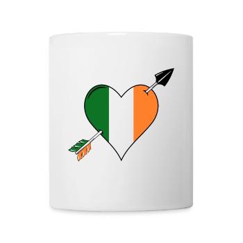 Ireland flag heart in love - Mug - white - Front