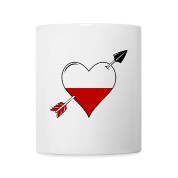 Polen Flagge Herz verliebt - Tasse - Weiß - Vorne