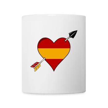 Espagne drapeau coeur amoureux - Mug blanc - blanc - Devant