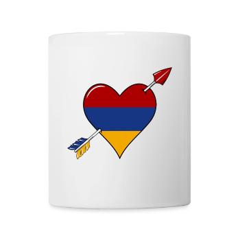Armenia flag heart in love - Mug - white - Front
