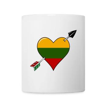 Litauen Flagge Herz verliebt - Tasse - Weiß - Vorne