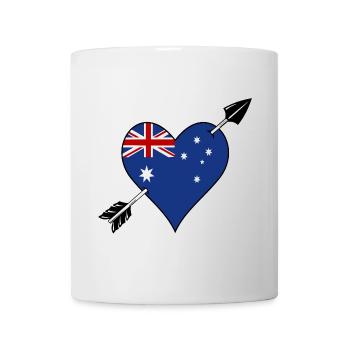 Australia flag heart in love - Mug - white - Front