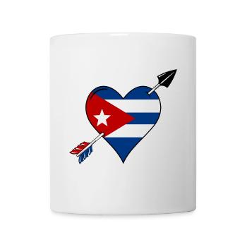 Kuba Flagge Herz verliebt - Tasse - Weiß - Vorne